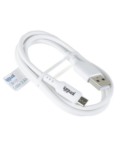iggual cable USB-A/micro-USB 100 cm blanco