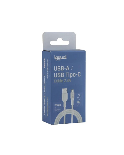 iggual cable USB-A/USB-C 100 cm blanco