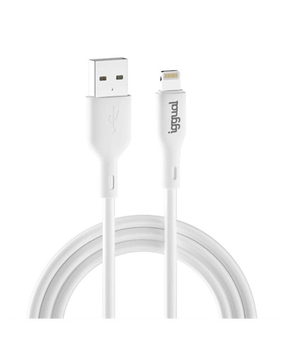 iggual cable USB-A/Lightning 100 cm blanco
