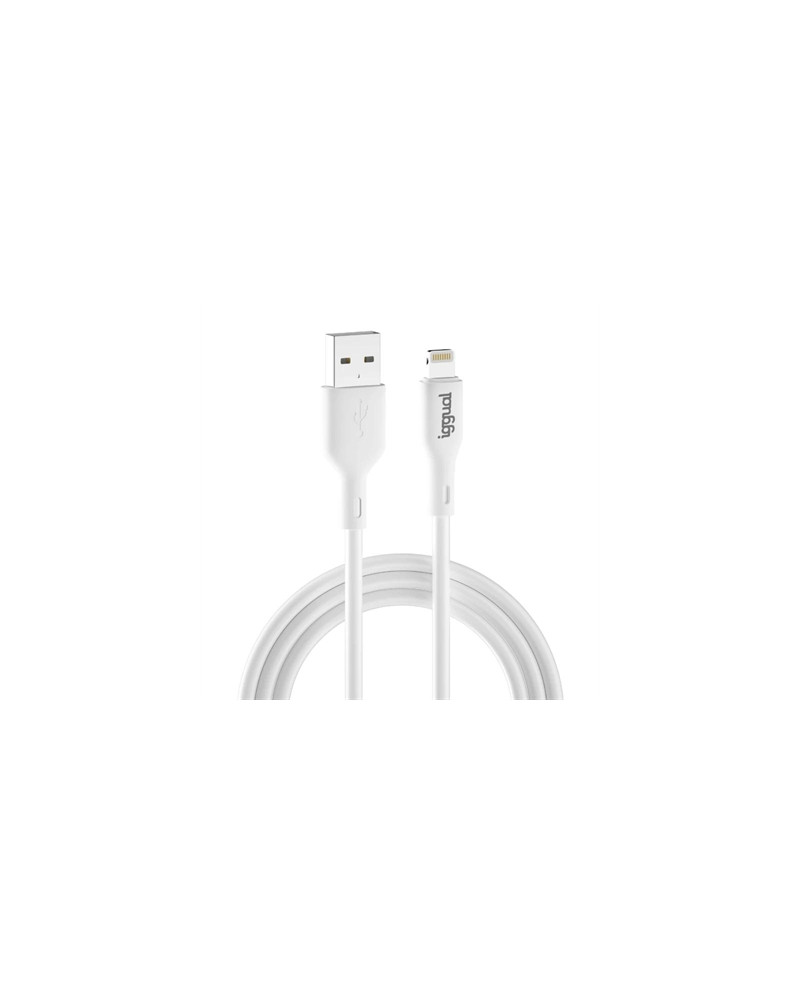 iggual cable USB-A/Lightning 100 cm blanco