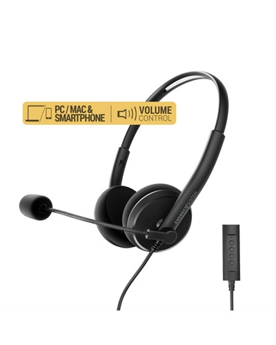 Energy Sistem Auricular Office 2+ Black USB