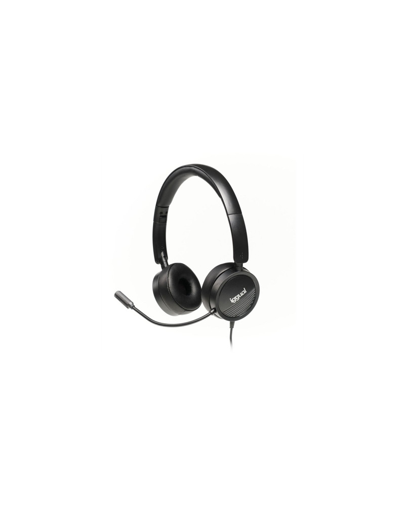 iggual Auriculares con micro Dual Tech USB/3,5 mm