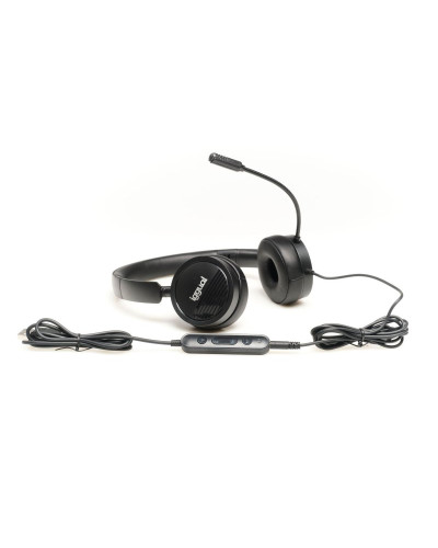 iggual Auriculares con micro Dual Tech USB/3,5 mm