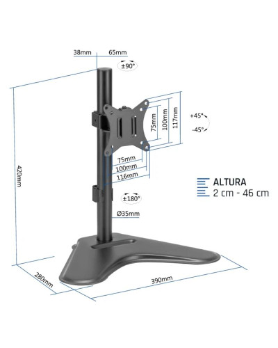 iggual SSM01 Soporte sobremesa 1 monitor 13"-32"