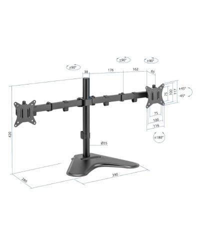 iggual SSM02 Soporte sobremesa 2 monitores 13"-32"