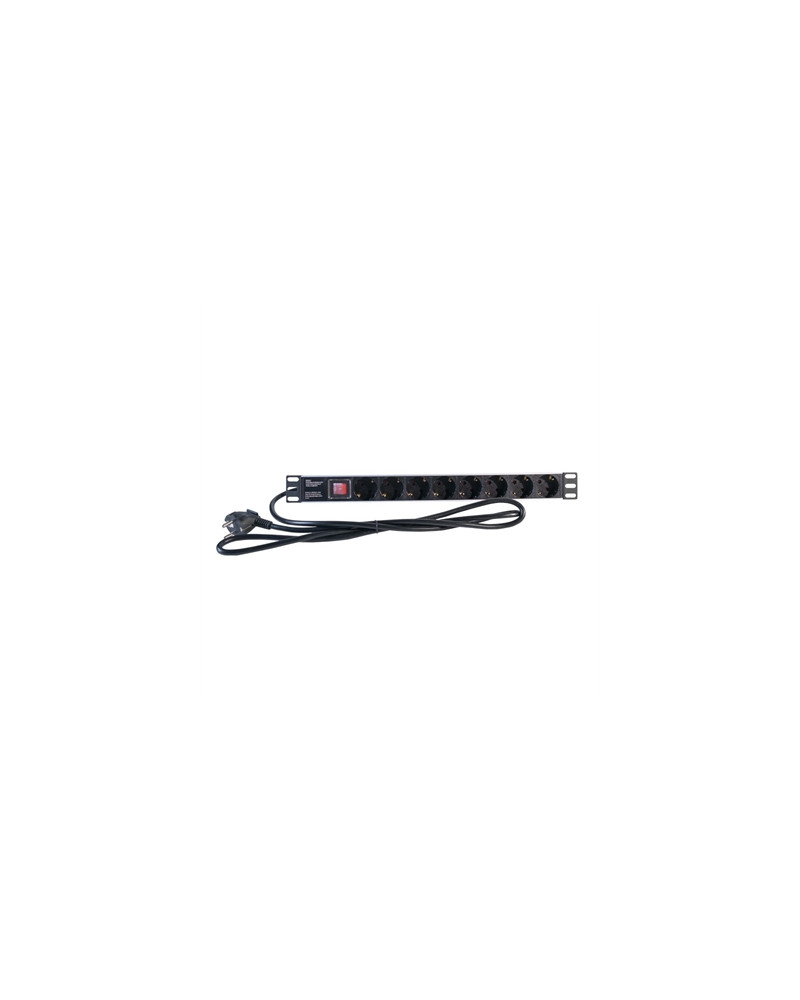 2LAN Regleta 19" 8 Schukos Interruptor