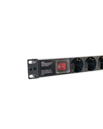 2LAN Regleta 19" 8 Schukos Interruptor
