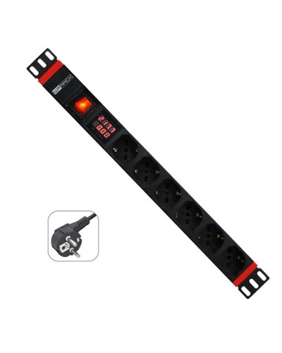 WP Regleta 19" 8 Tomas schucko medidor de potencia