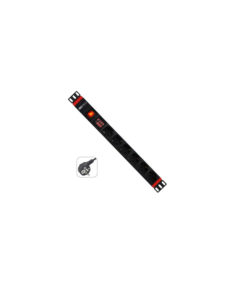 WP Regleta 19" 8 Tomas schucko medidor de potencia