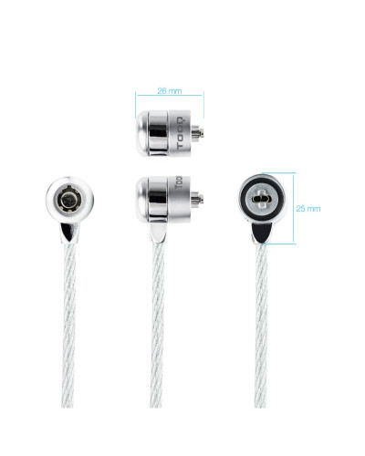 Tooq Cable de seguridad con llave 1.5 metros