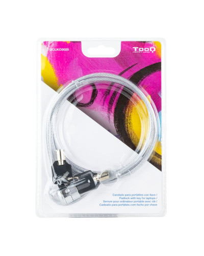 Tooq Cable de seguridad con llave 1.5 metros