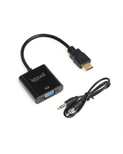 iggual Adaptador HDMI a VGA + audio 3.5 mm