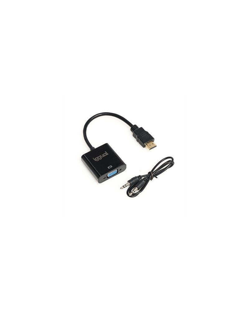 iggual Adaptador HDMI a VGA + audio 3.5 mm