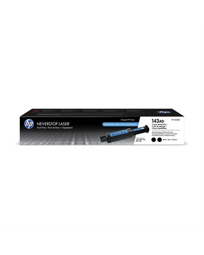 HP Tóner 143AD Negro Kit de recarga 2 uds