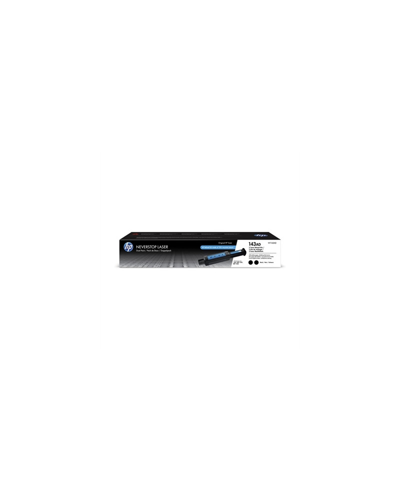 HP Tóner 143AD Negro Kit de recarga 2 uds