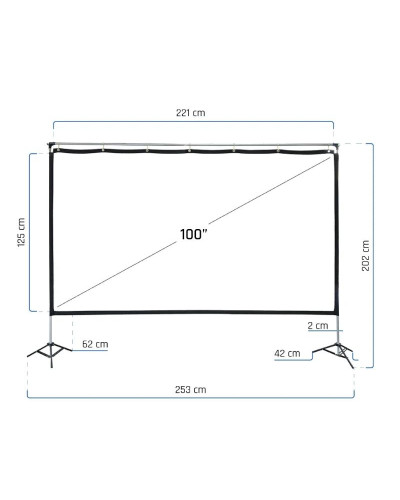 iggual Pantalla exterior portable 100" 221x124 cm