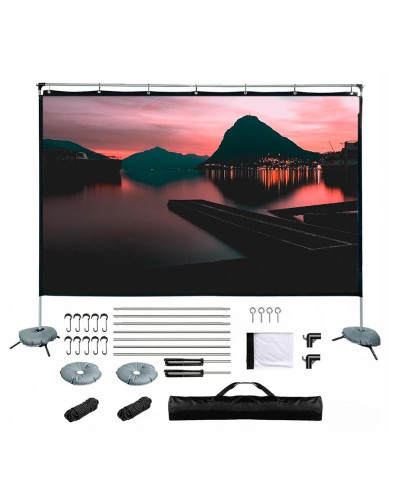 iggual Pantalla exterior portable 100" 221x124 cm