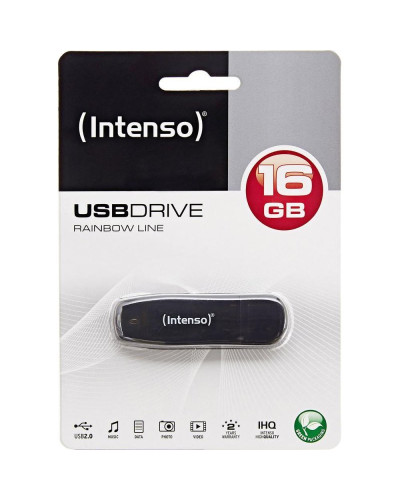 Intenso 3502470 Lápiz USB 2.0 Rainbow 16GB Negro