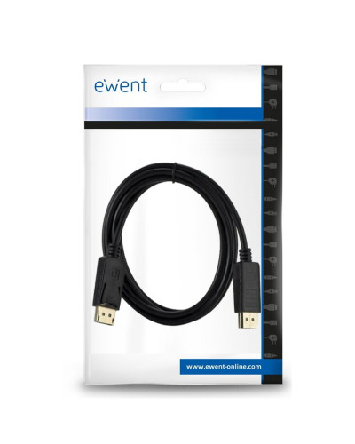 Ewent Cable Displayport 4k @ 60hZ, A/A AWG28, 2mt