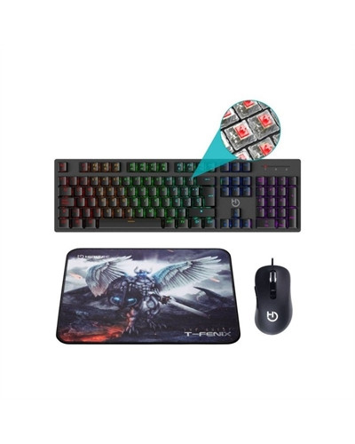 Hiditec Combo Gaming GK400 Tecl+Rat+Alfombrilla