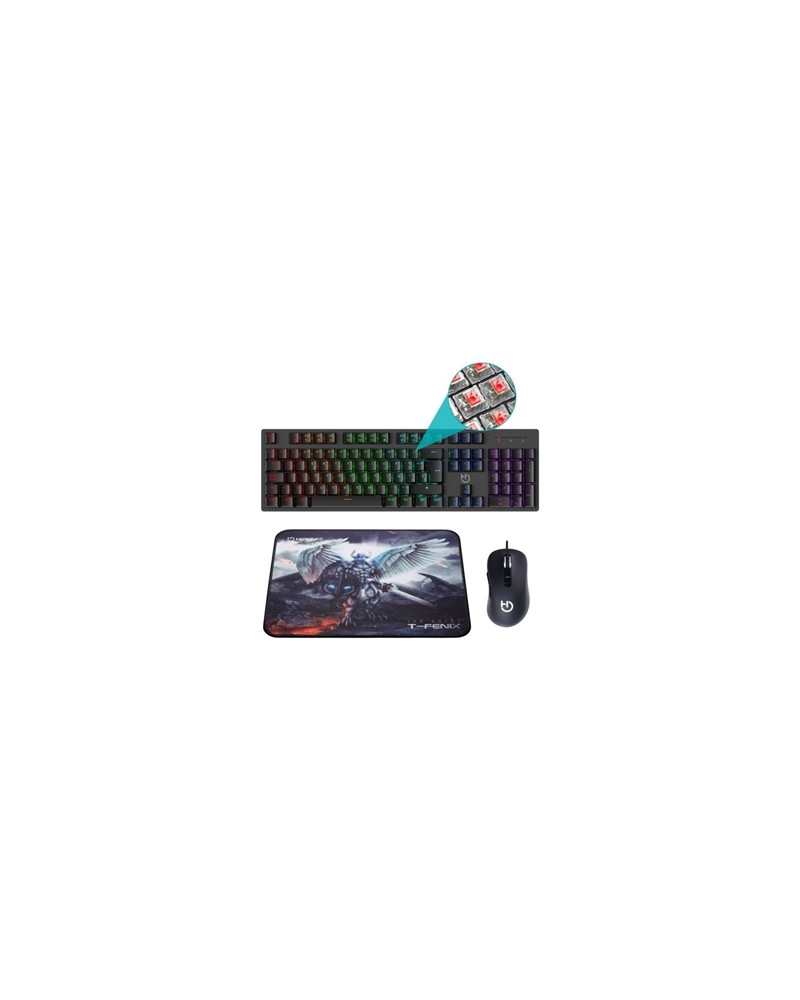 Hiditec Combo Gaming GK400 Tecl+Rat+Alfombrilla
