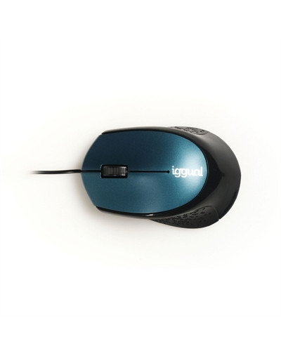 iggual Ratón óptico COM-ERGONOMIC-R-800DPI azul