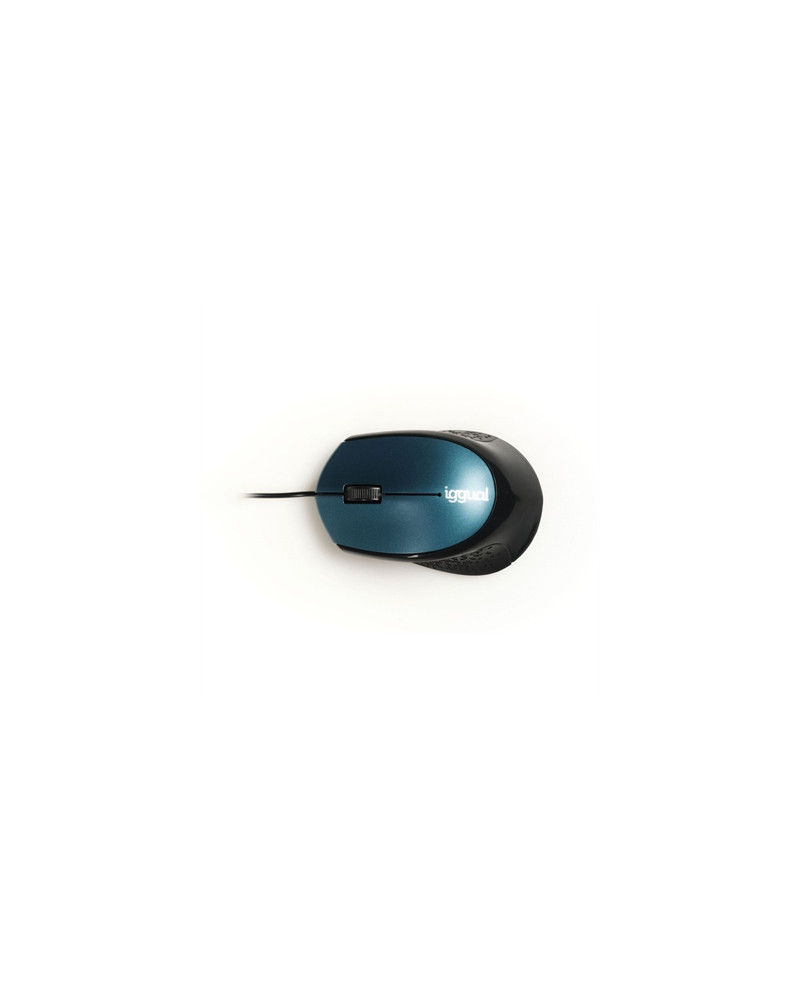 iggual Ratón óptico COM-ERGONOMIC-R-800DPI azul
