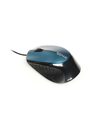 iggual Ratón óptico COM-ERGONOMIC-R-800DPI azul