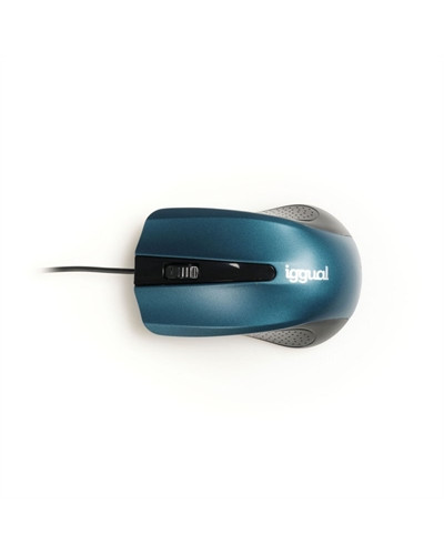 iggual Ratón óptico COM-ERGONOMIC-RL-800DPI azul