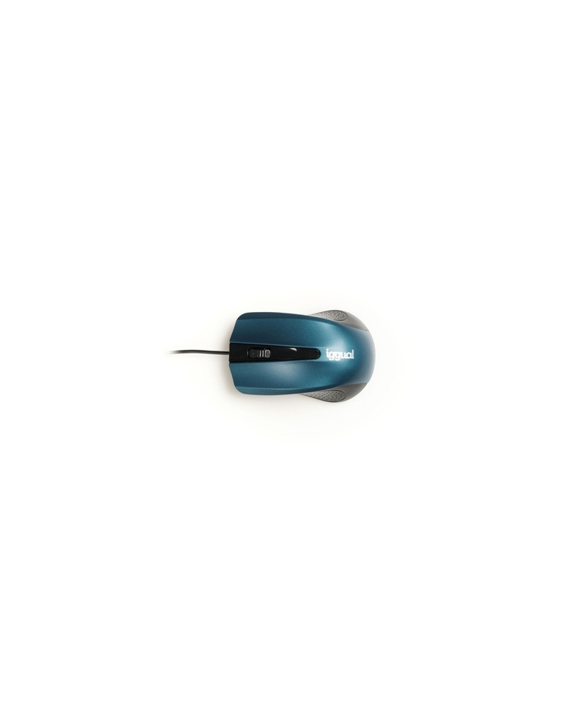 iggual Ratón óptico COM-ERGONOMIC-RL-800DPI azul