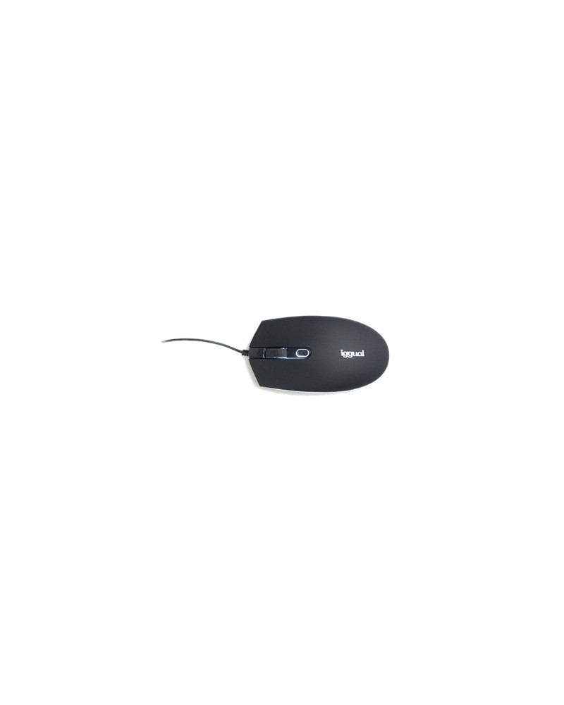 iggual Ratón óptico COM-LED-1600DPI negro