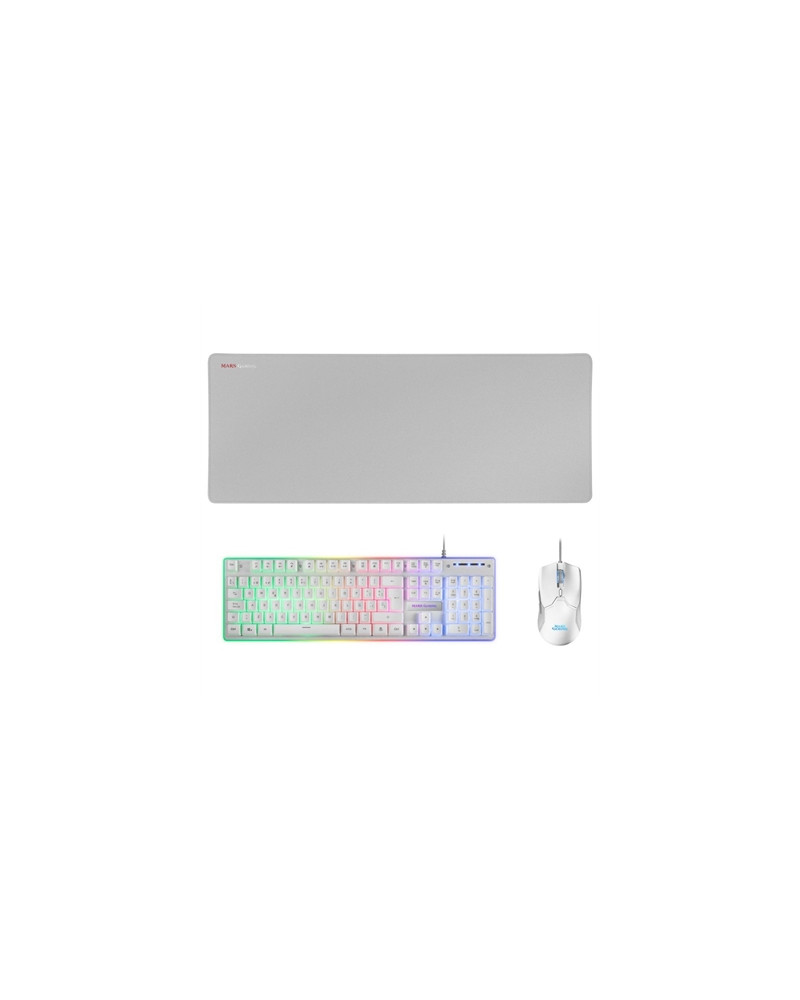 Mars Gaming Combo MCPX GAMING 3IN1 RGB BLANCO