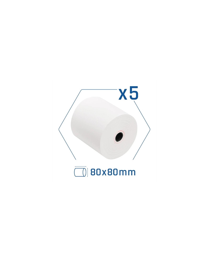 iggual Pack 5 rollos papel térmico sin BPA 80X80mm