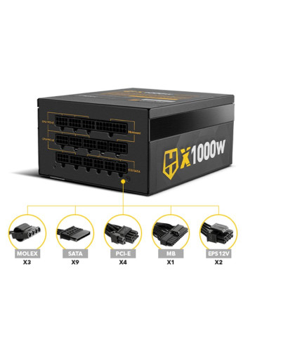 NOX HUMMER Fuente alimentacion X1000W Mod. 80+Gold