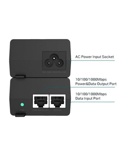 TP-Link PoE160S Inyector PoE+ 2xGb