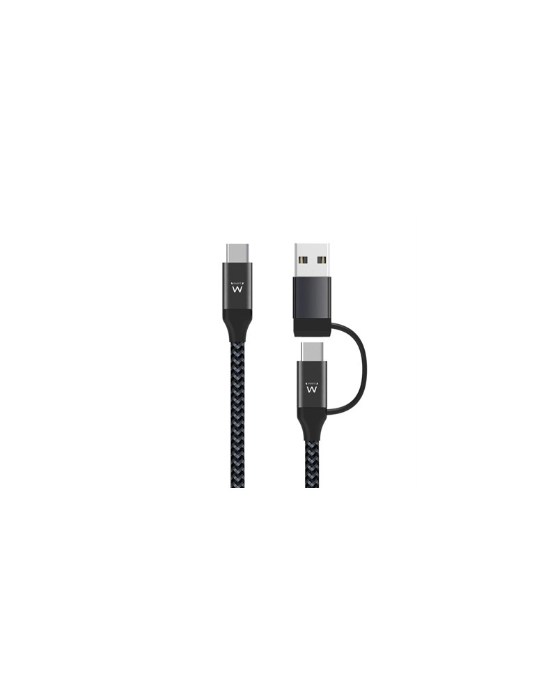 EWENT EW9918 Cable de carga usb-C a usbA/B 2 en 1