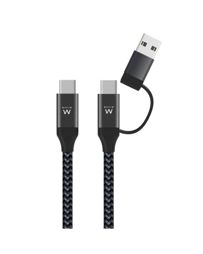 EWENT EW9918 Cable de carga usb-C a usbA/B 2 en 1