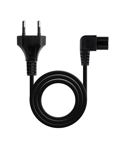 Nanocable Cable Alim. forma 8 Acodado CEE7/C7 1.8m
