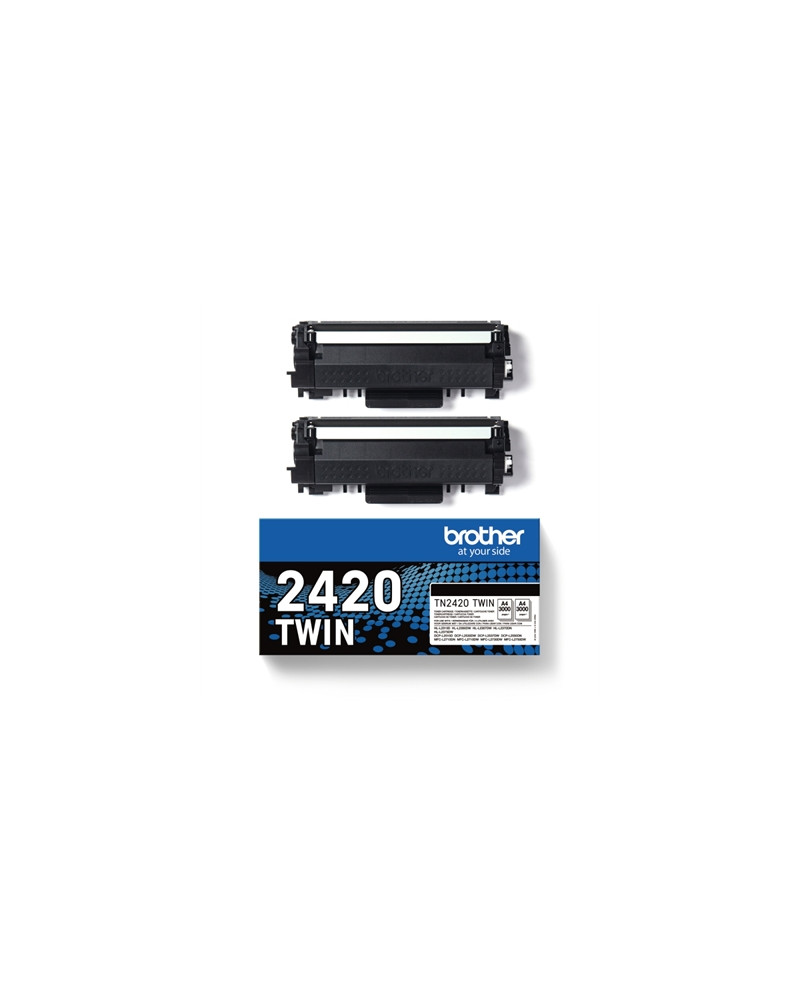 Brother Tóner TN2420TWIN Negro Pack 2 uds