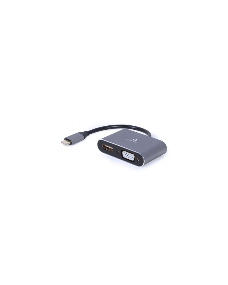Gembird Adaptador USB Type-C a HDMI /VGA Gris