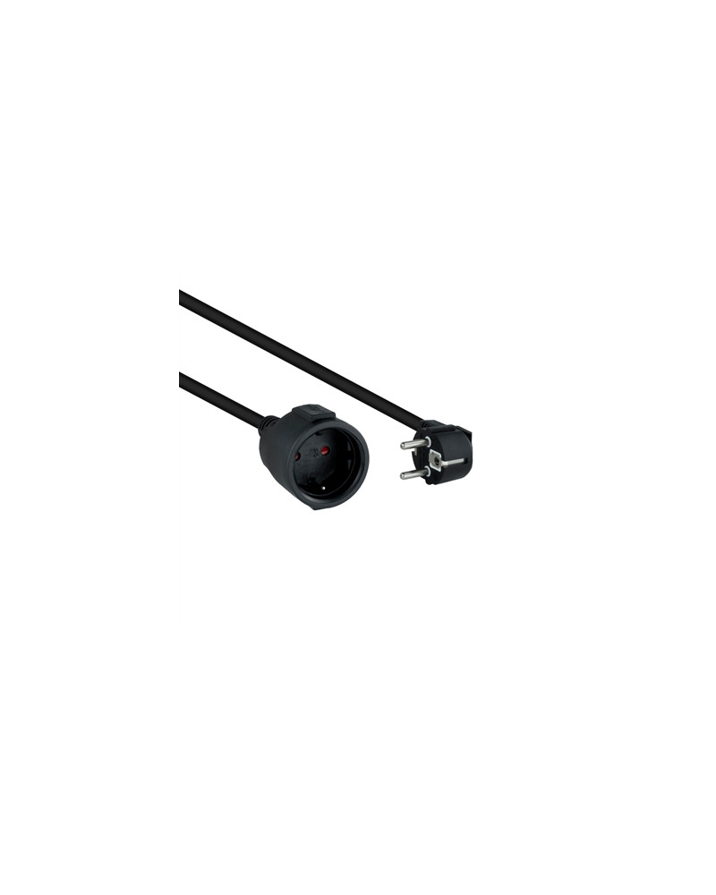Nanocable Cable Alim. Alargador schuko negro 5 M