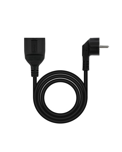Nanocable Cable Alim. Alargador schuko negro 5 M