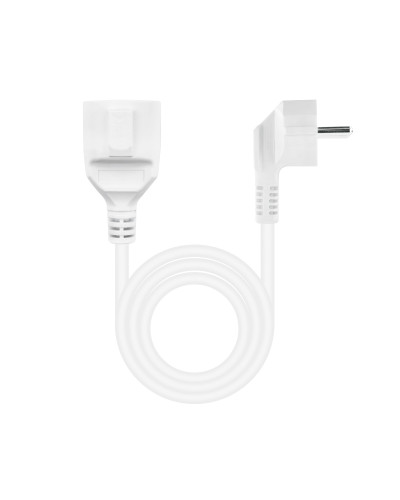 Nanocable Cable Alim. Alargador schuko blanco 5 M
