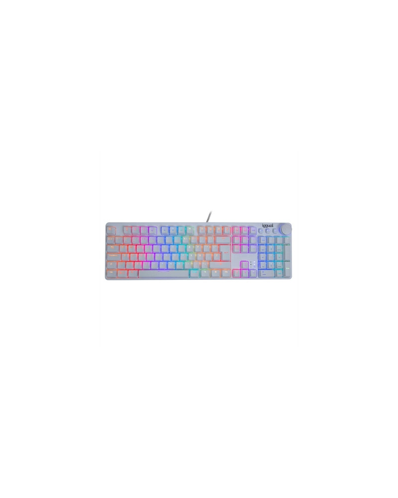 iggual Teclado gaming mecánico PEARL RGB blanco