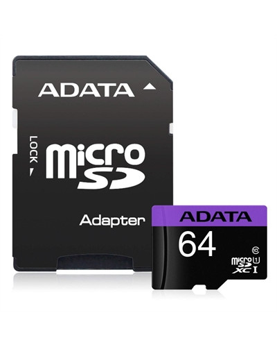 ADATA MicroSDHC 64GB UHS-I CLASS10 c/adapt