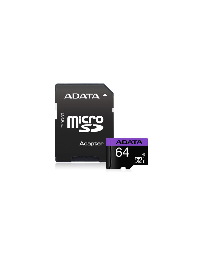 ADATA MicroSDHC 64GB UHS-I CLASS10 c/adapt