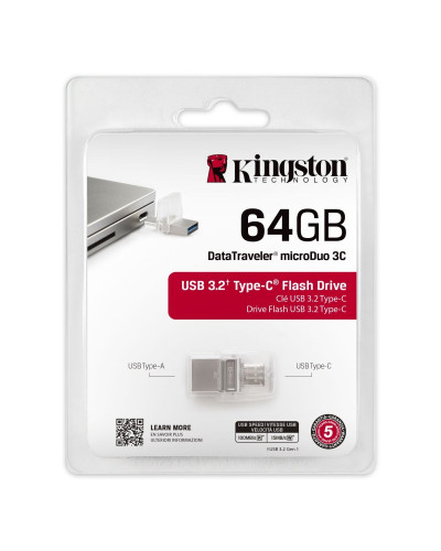 Kingston DataTraveler MicroDuo 3C 64GB USB3.2
