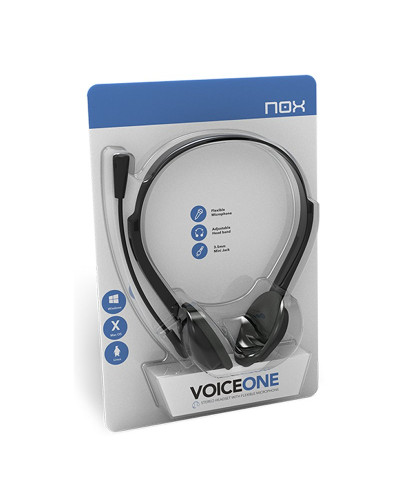 NOX Auricular Stereo con micro flex.VOICE ONE