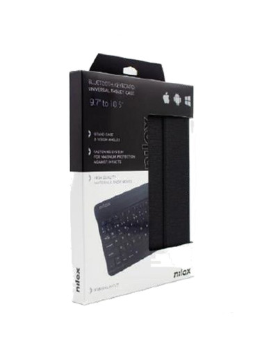 NILOX Funda tablet 9.7 a 10.5 teclado bt negro