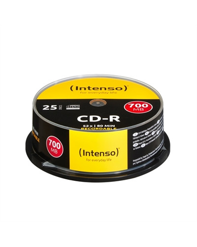 Intenso CD-R 700MB/80min tubo 25 unidades
